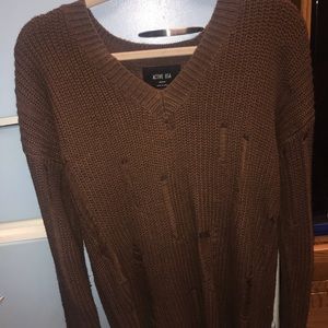 Brown knit sweater